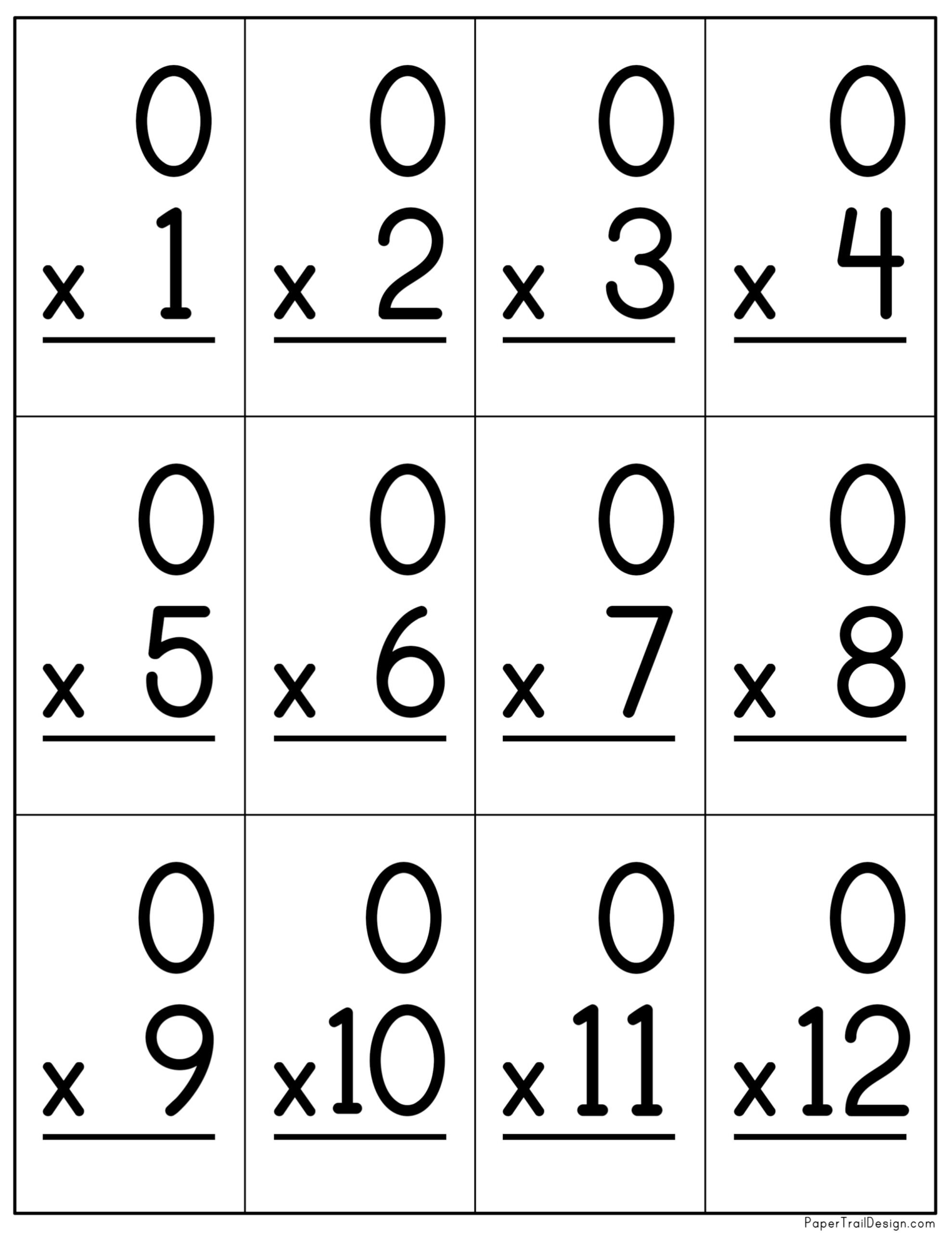 free printable multiplication worksheets pdf