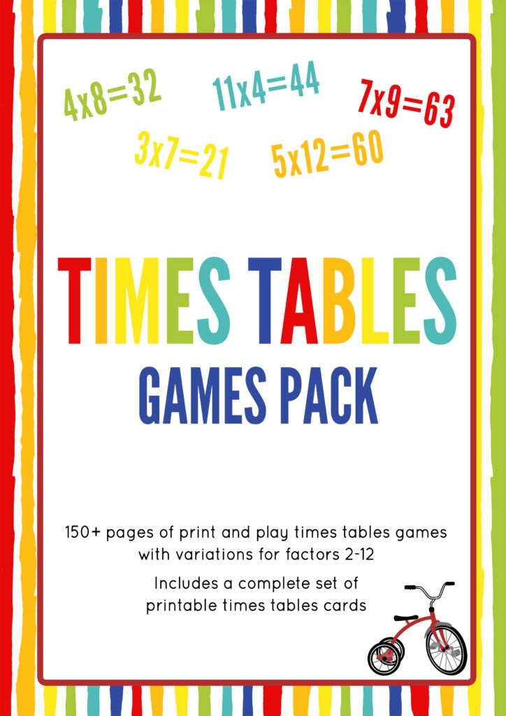 Multiplication Games Printable Pack 10 Games For Learning Times Tables