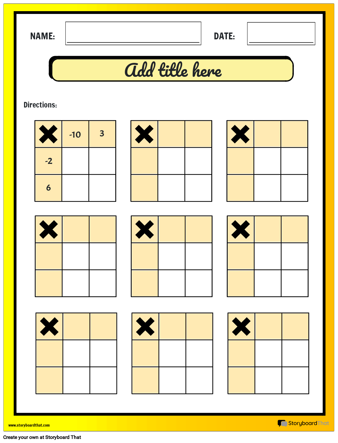 Multiplication Squares Integers Operation Worksheet Worksheets Library