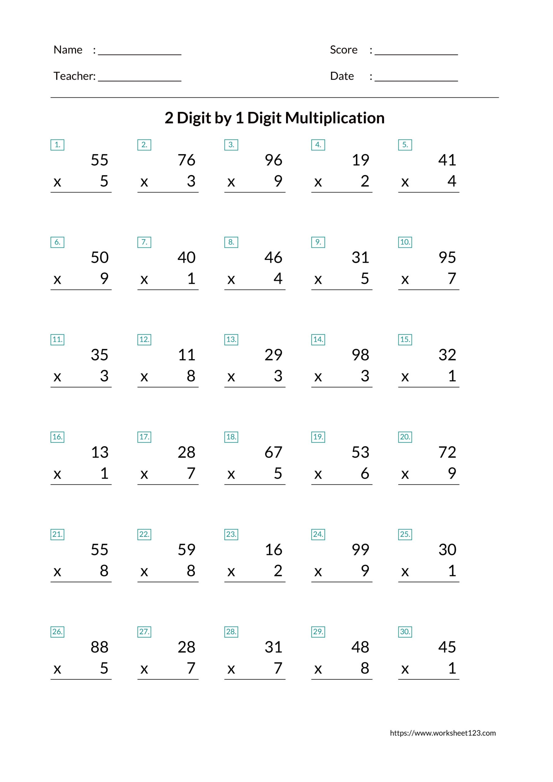 Multiplication Worksheet Generator Create Custom Multiplication 