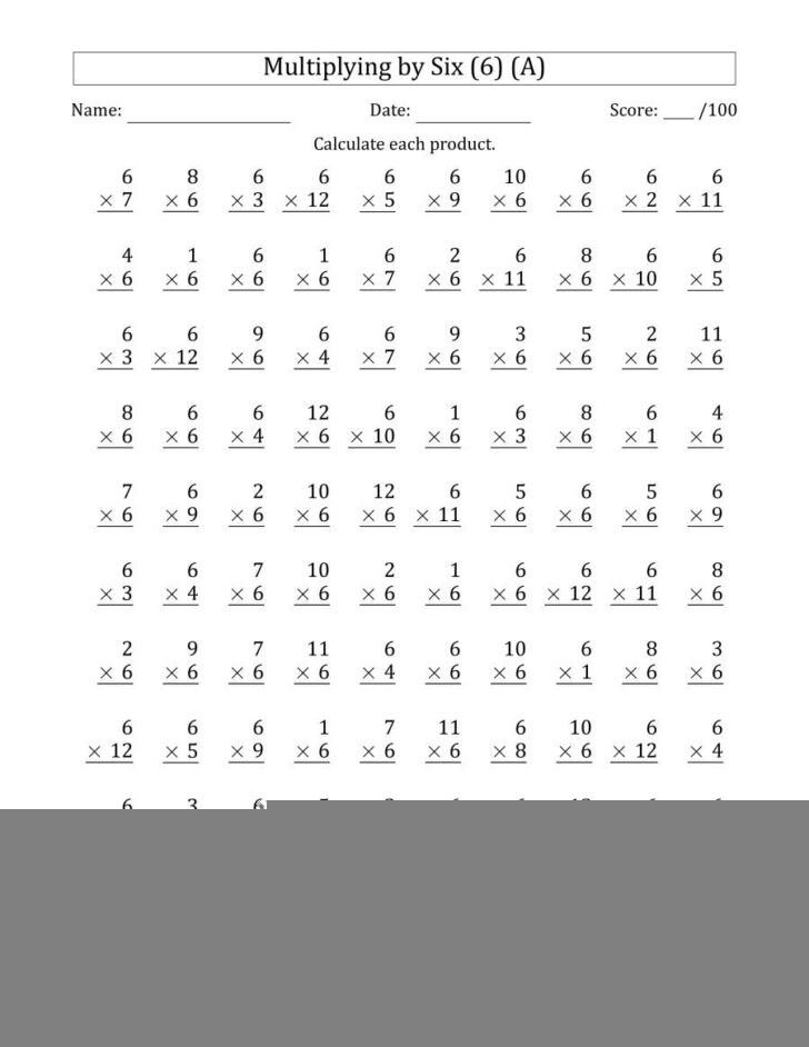 Multiplication Worksheets 6 And 7 Times Tables Multiplication Worksheets