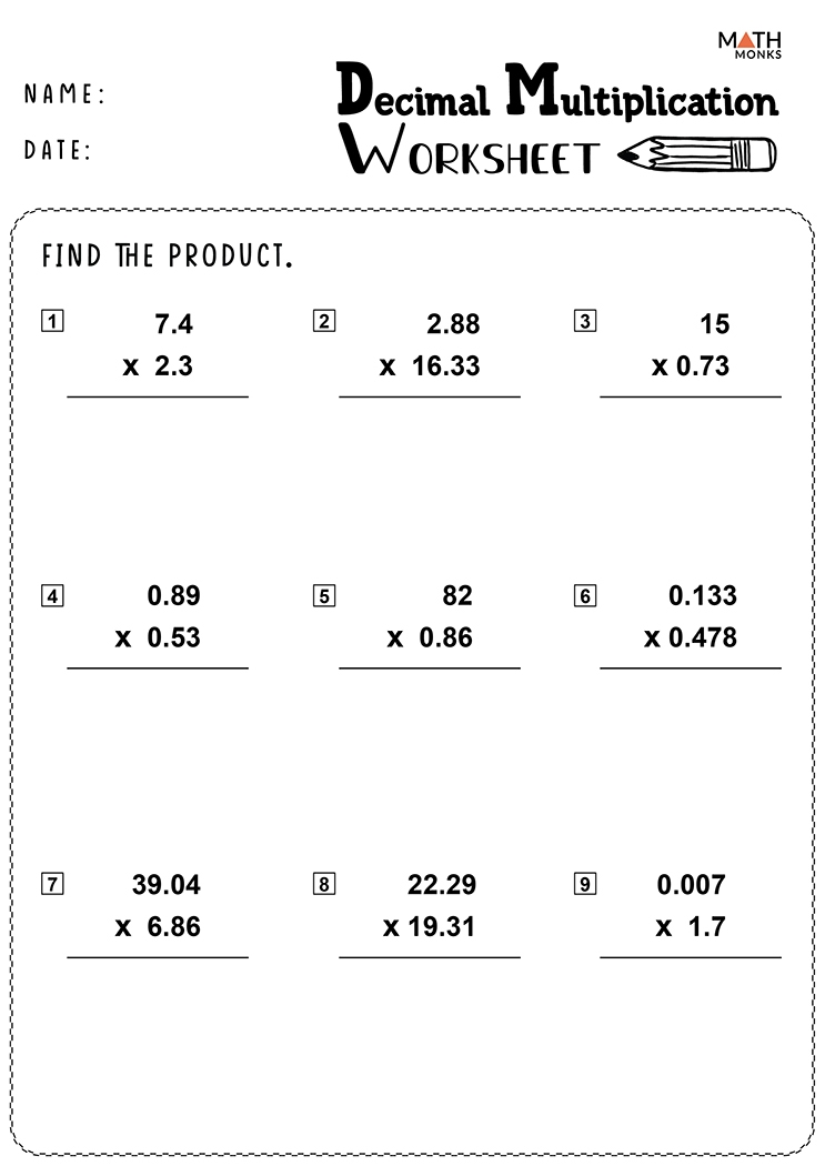 Multiply Decimals Reteach Worksheet Decimalworksheets