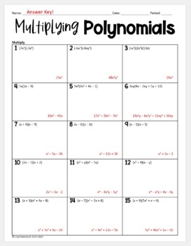 Multiplying Polynomials And Solve By Factoring Worksheet By Lisa 