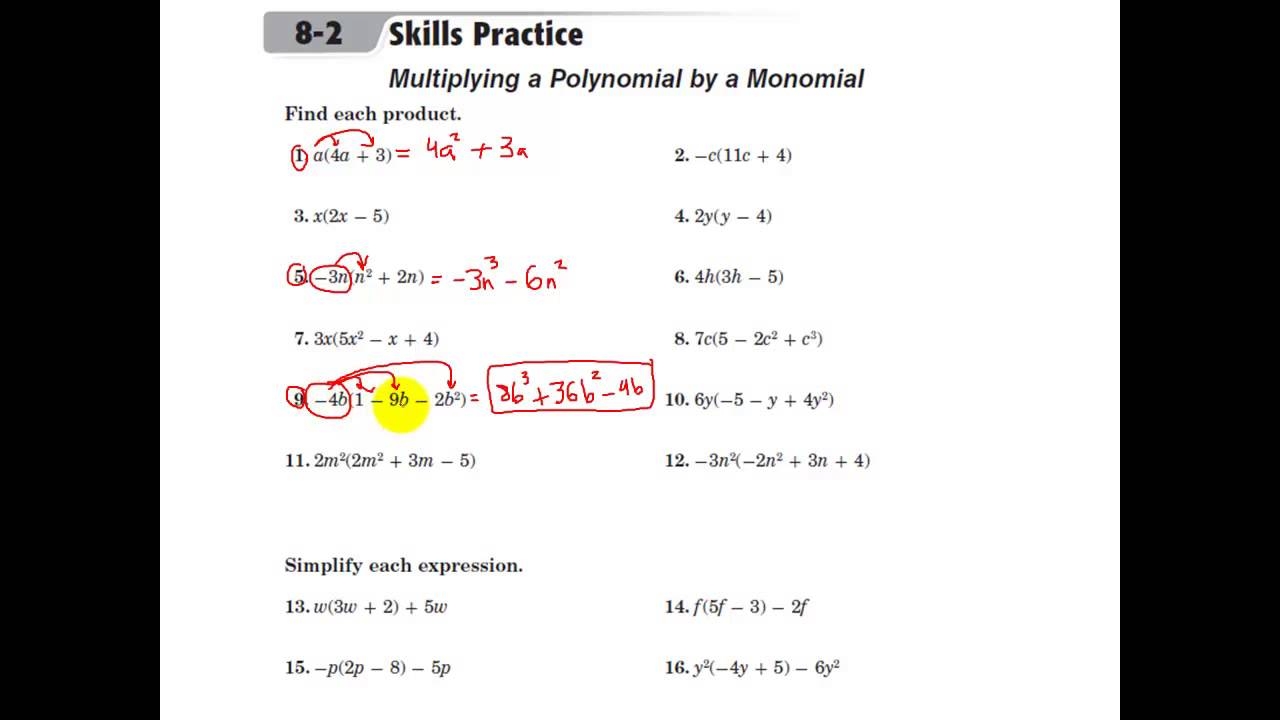 Multiplying Polynomials Worksheet Answers Zipworksheet