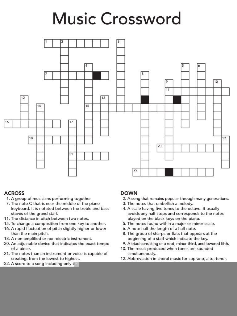 adult printable crossword puzzles