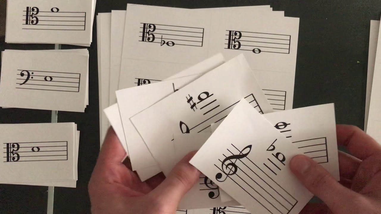 free printable music note flash cards