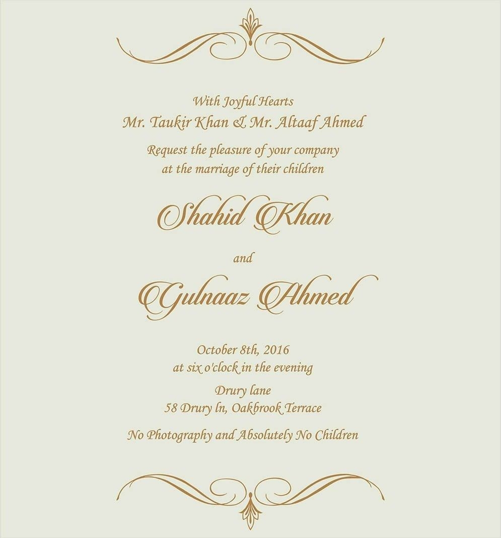 Muslim Wedding Invitation Templates