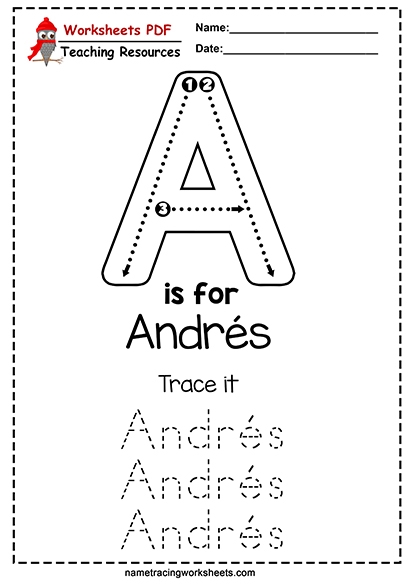 Name Handwriting Worksheets Free Printables