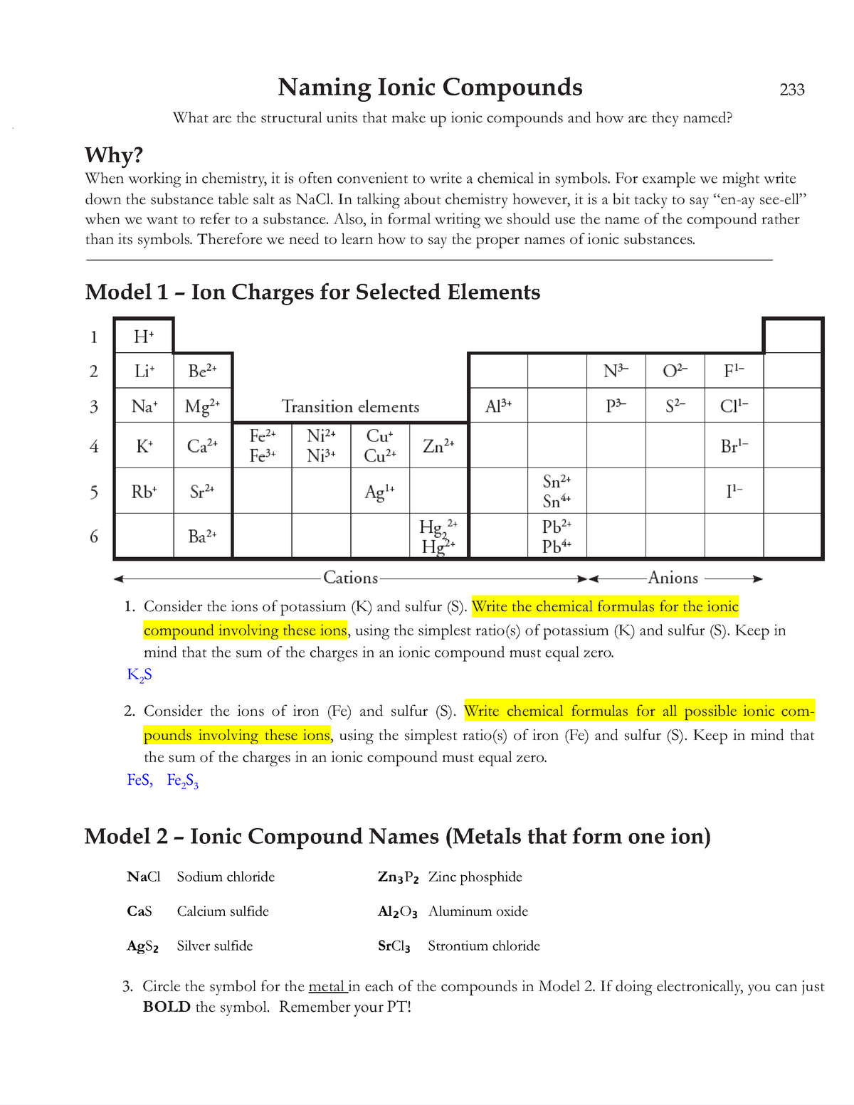 naming ionic bonds worksheet