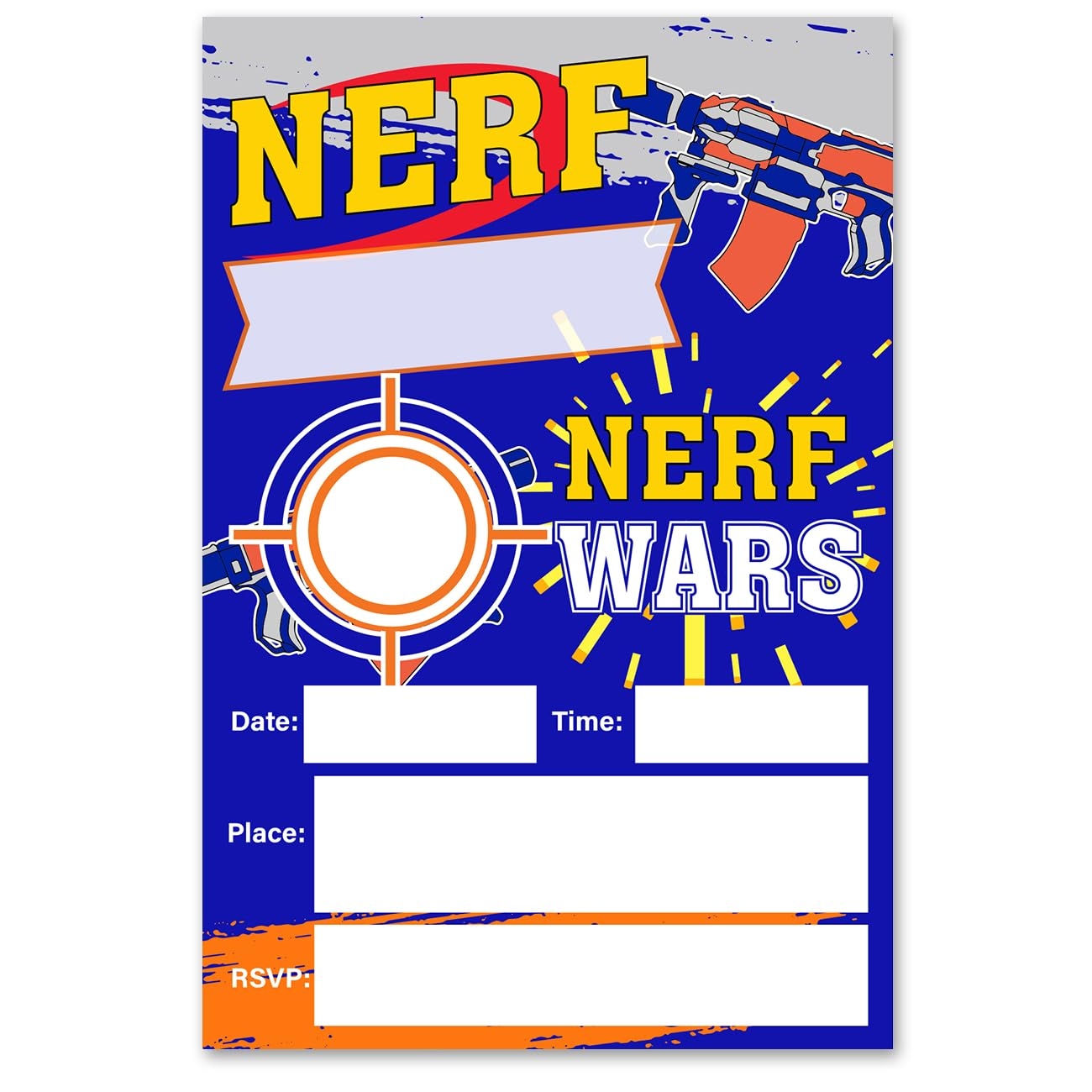 Nerf Birthday Party Printables Invitations Decorations Templates