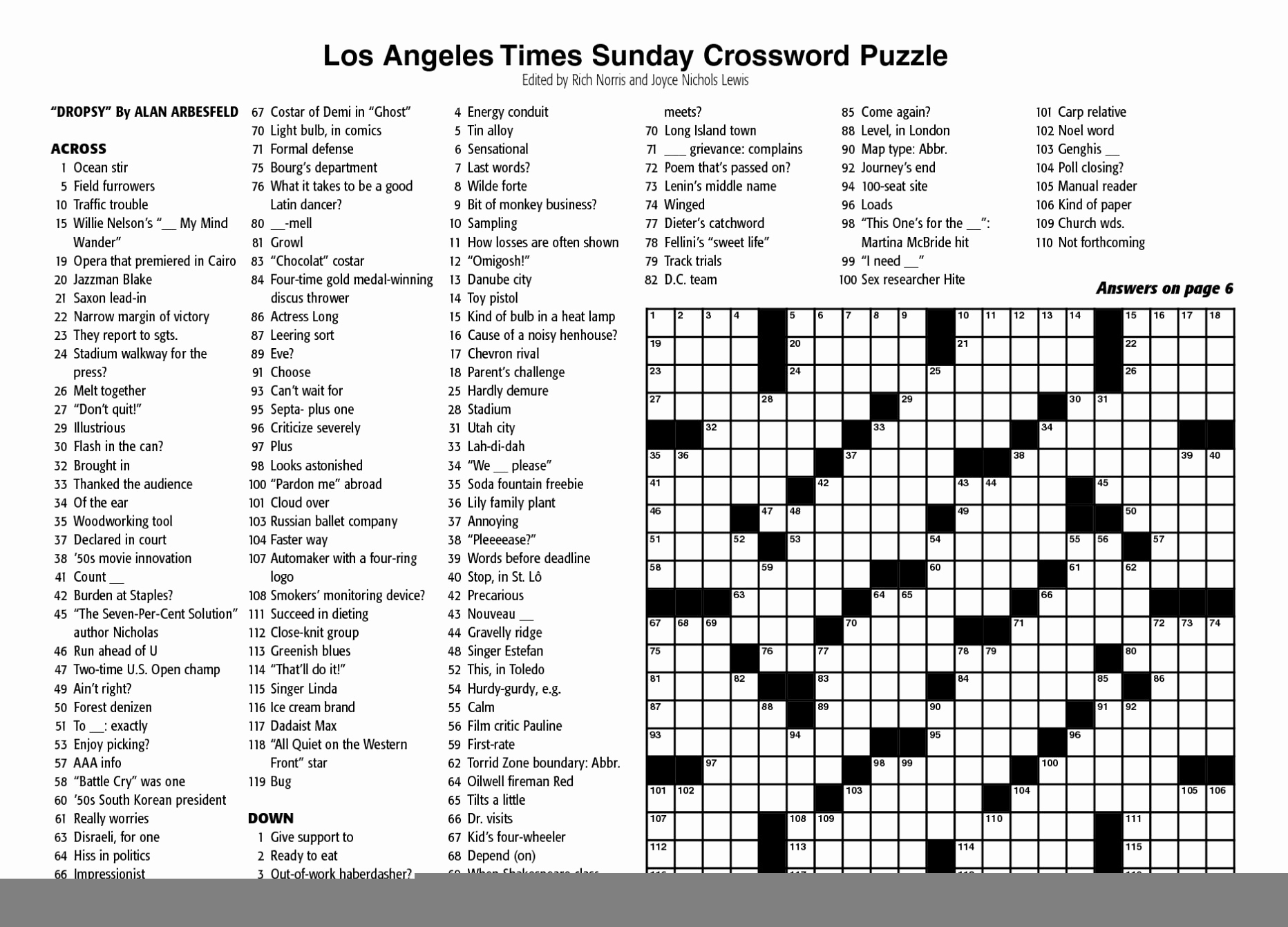 New York Times Sunday Crossword Printable Rtrs online Printable Ny 