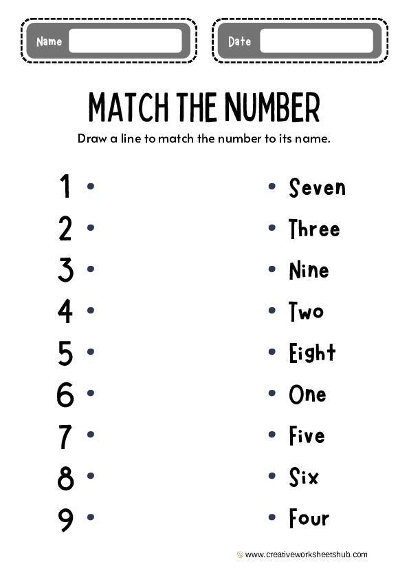 number identification worksheets