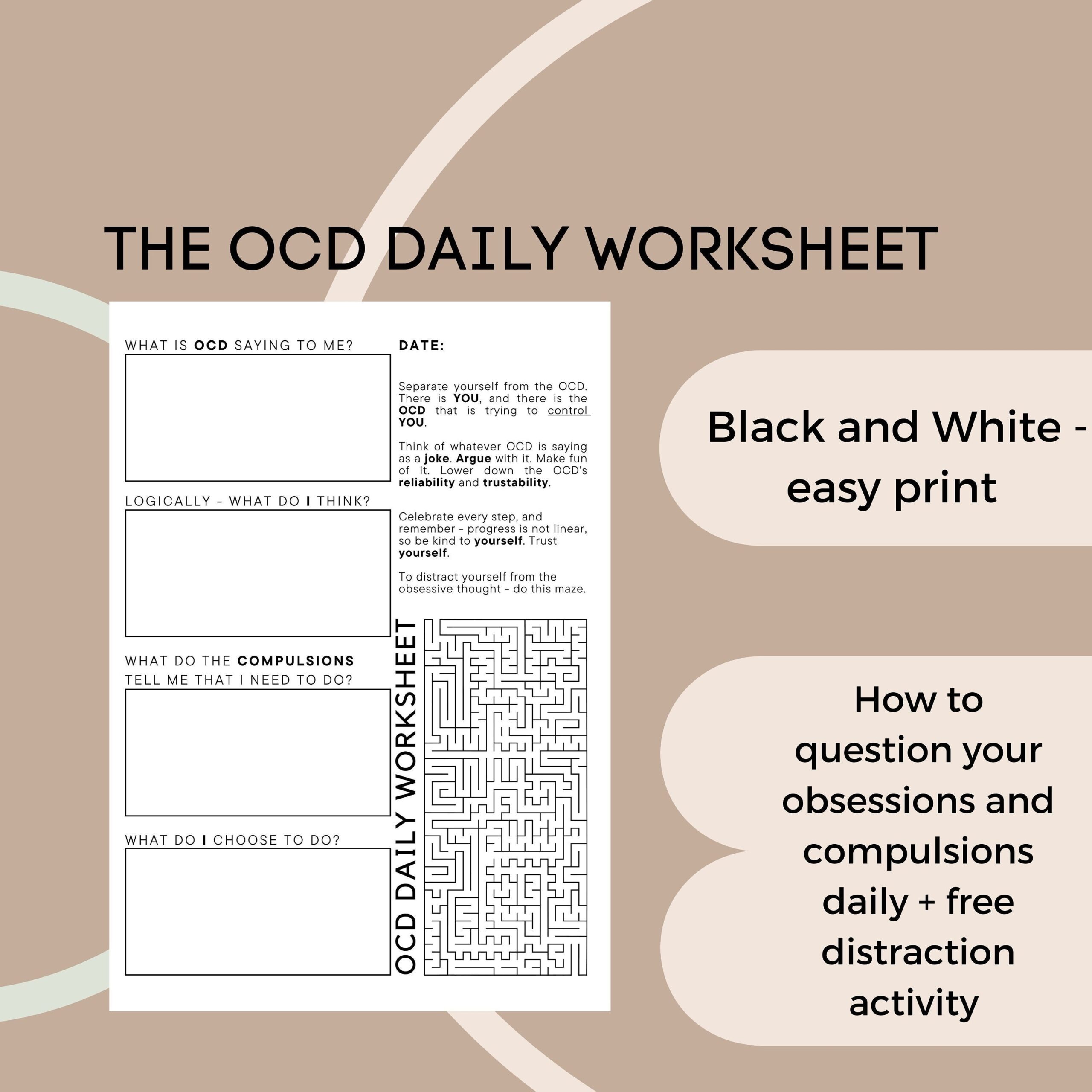 OCD Worksheet Example Free PDF Download Worksheets Library