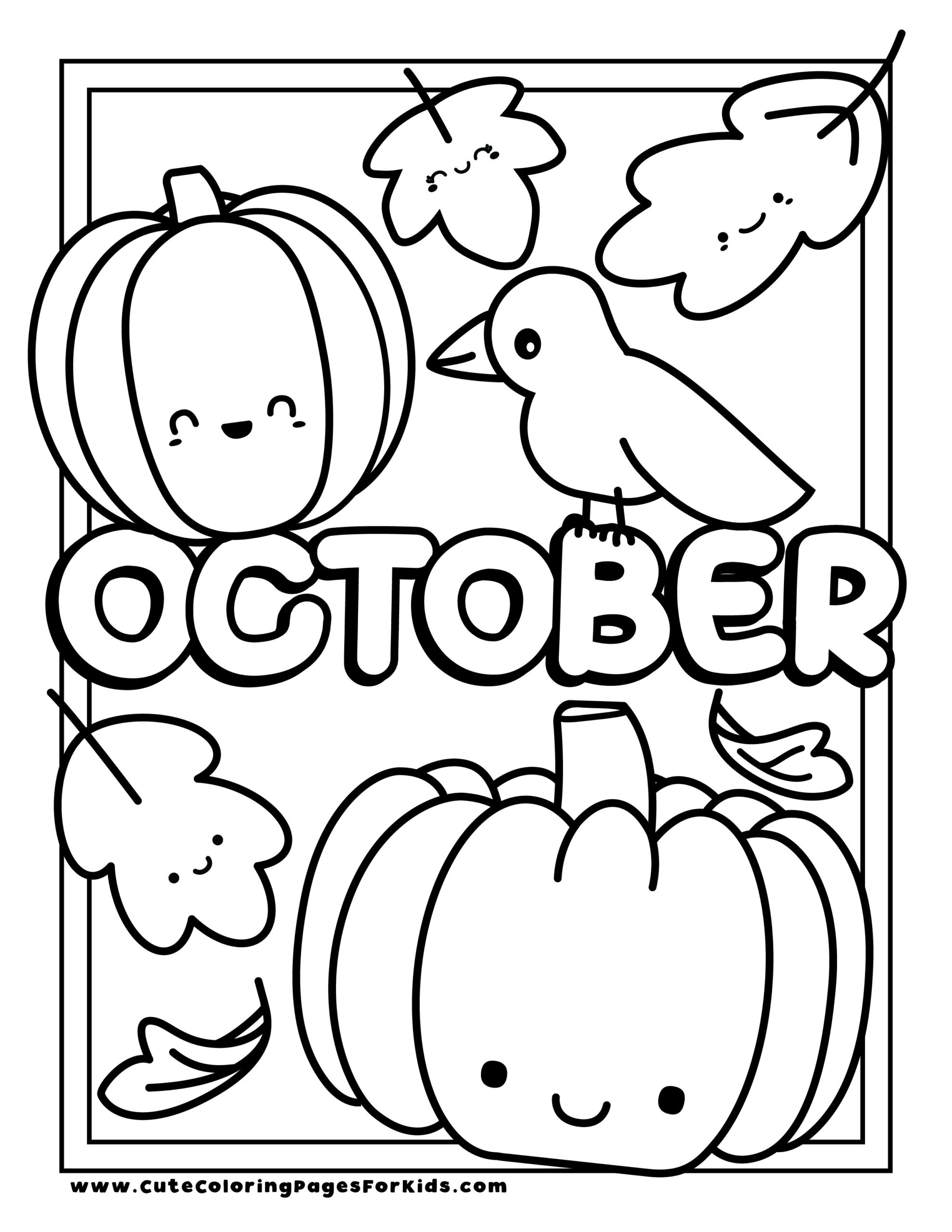 October Coloring Pages Cute Coloring Pages For Kids