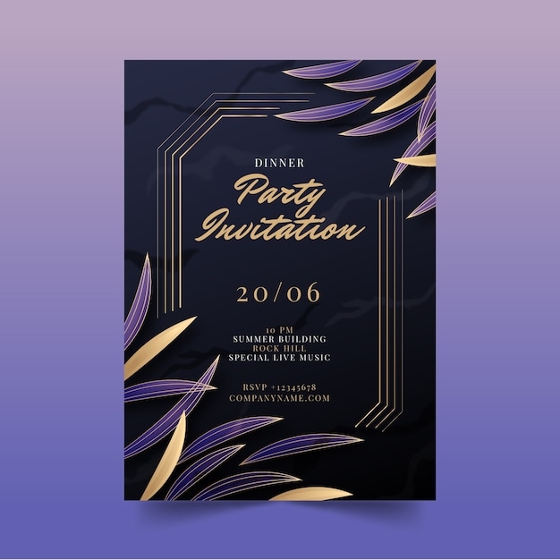 Official Dinner Invitation Card Template Infoupdate