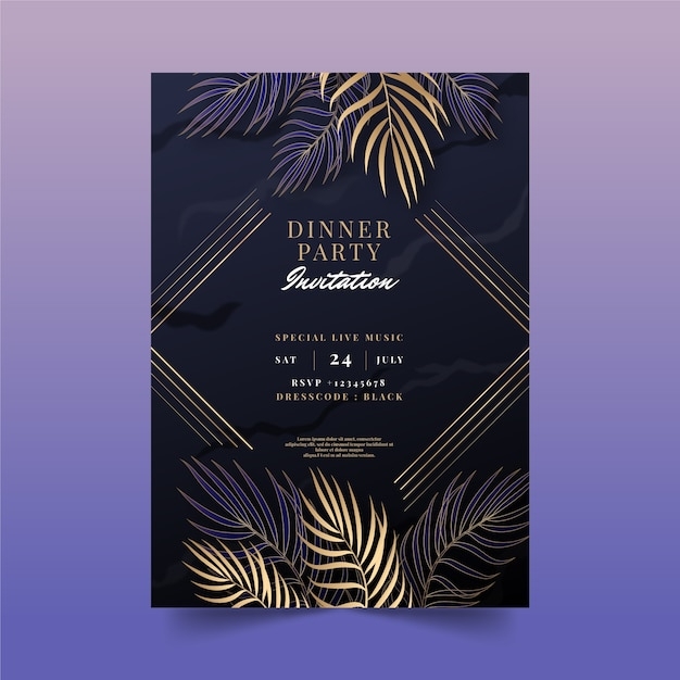 Official Dinner Invitation Card Template Infoupdate