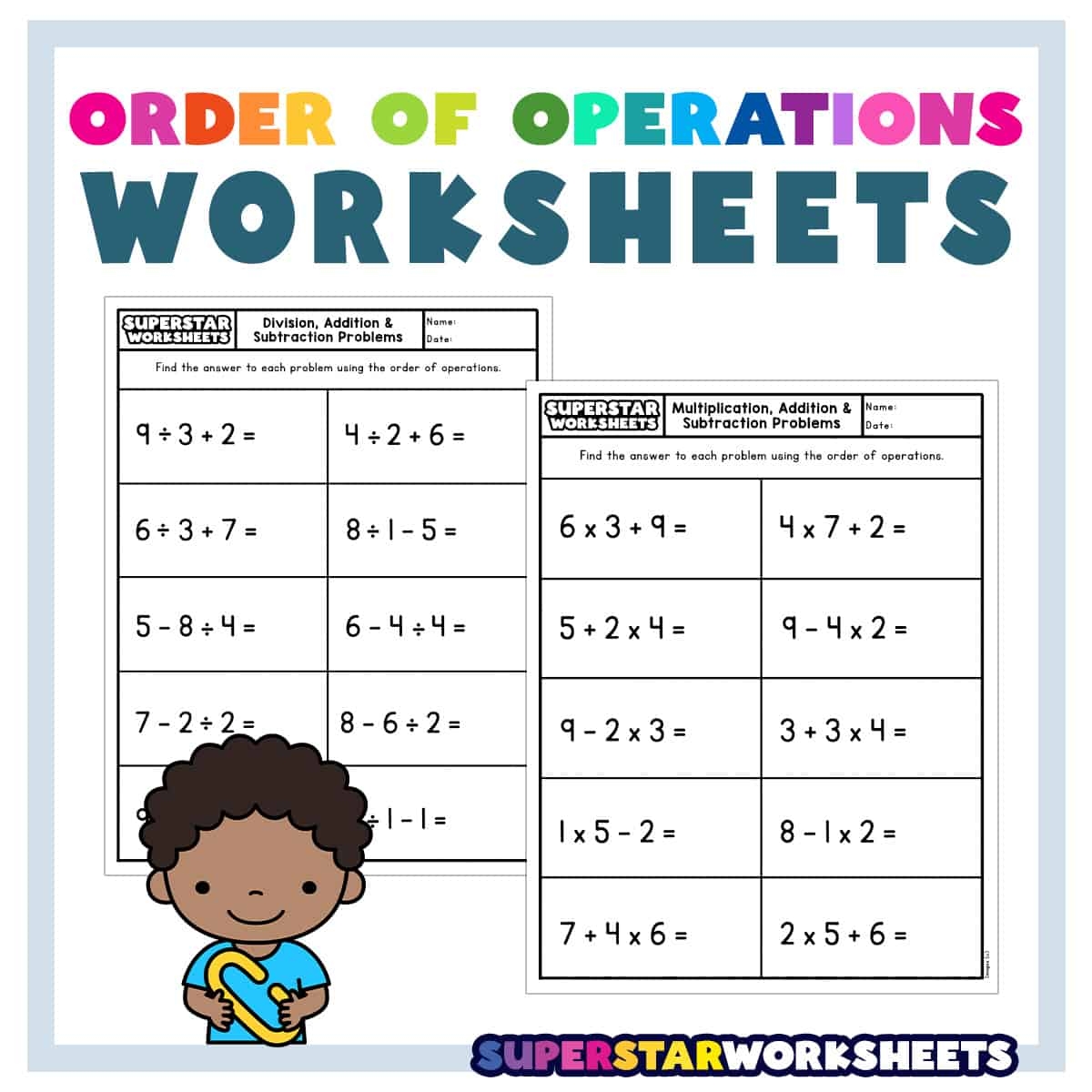 order of operations worksheets with answers