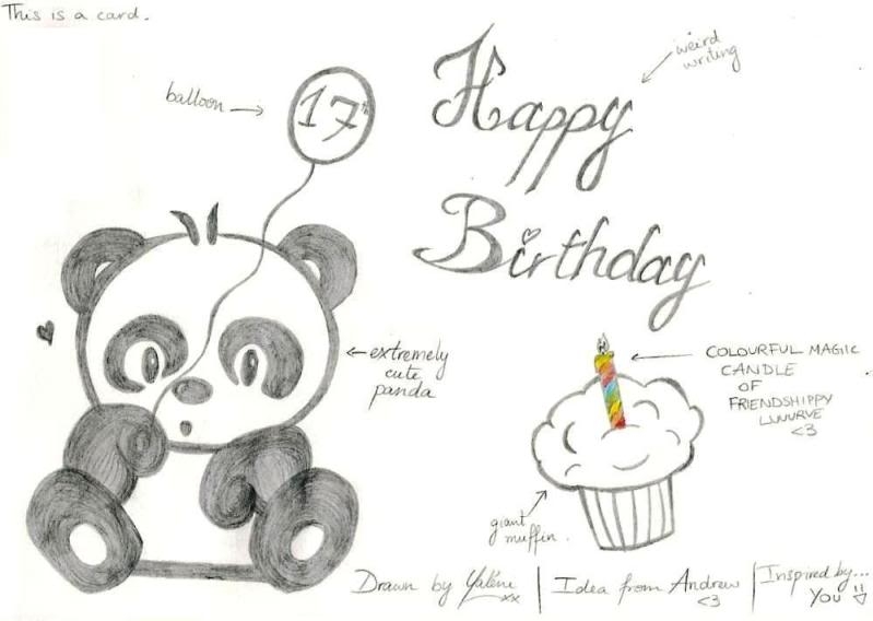 Panda Birthday Card By KaydeeYaleni On DeviantArt