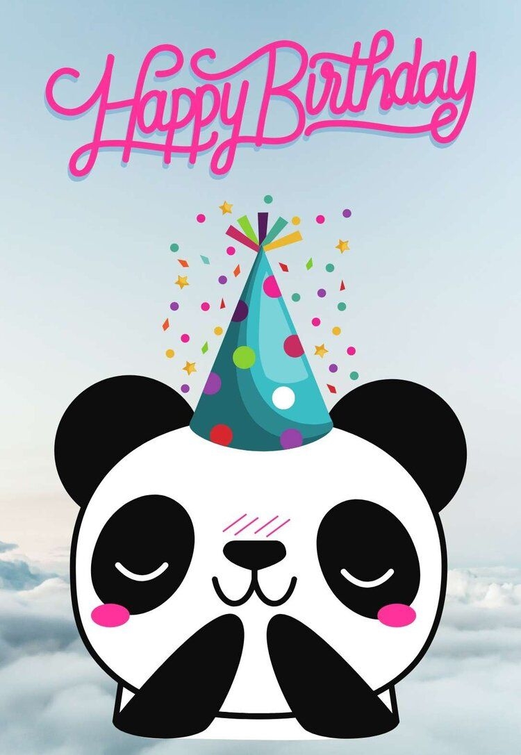 Panda Birthday Cards Panda Birthday Happy Birthday Cards
