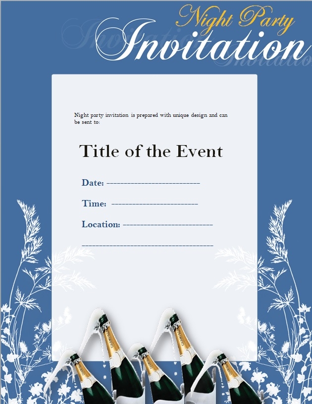 Party Invitation Template Free Word Excel Templates