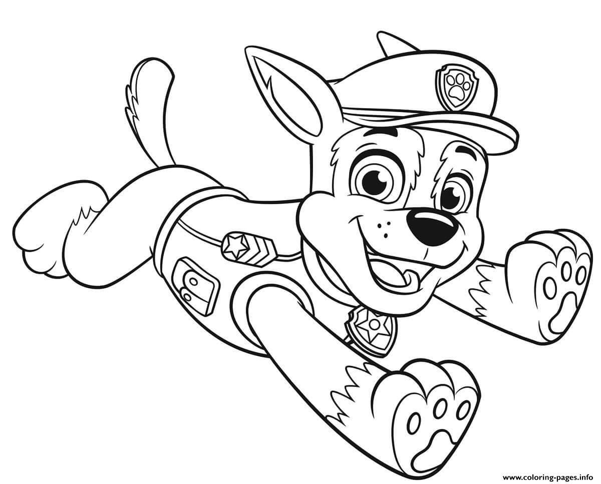 Chase Paw Patrol Coloring Pages
