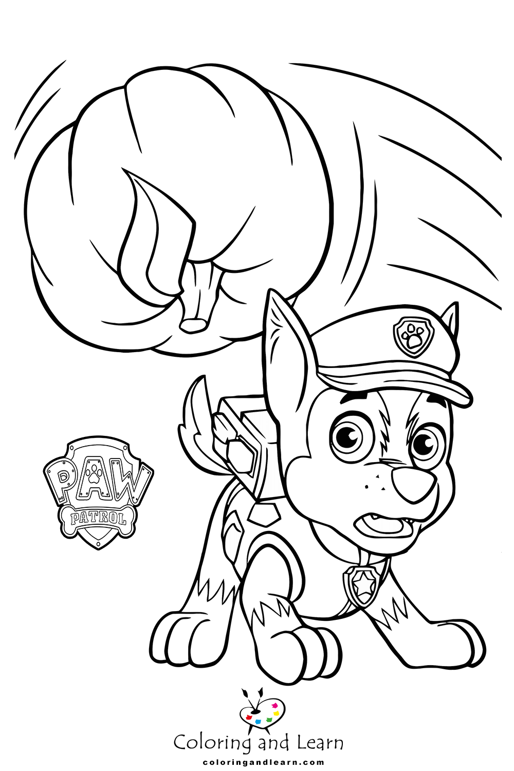 paw patrol free coloring pages