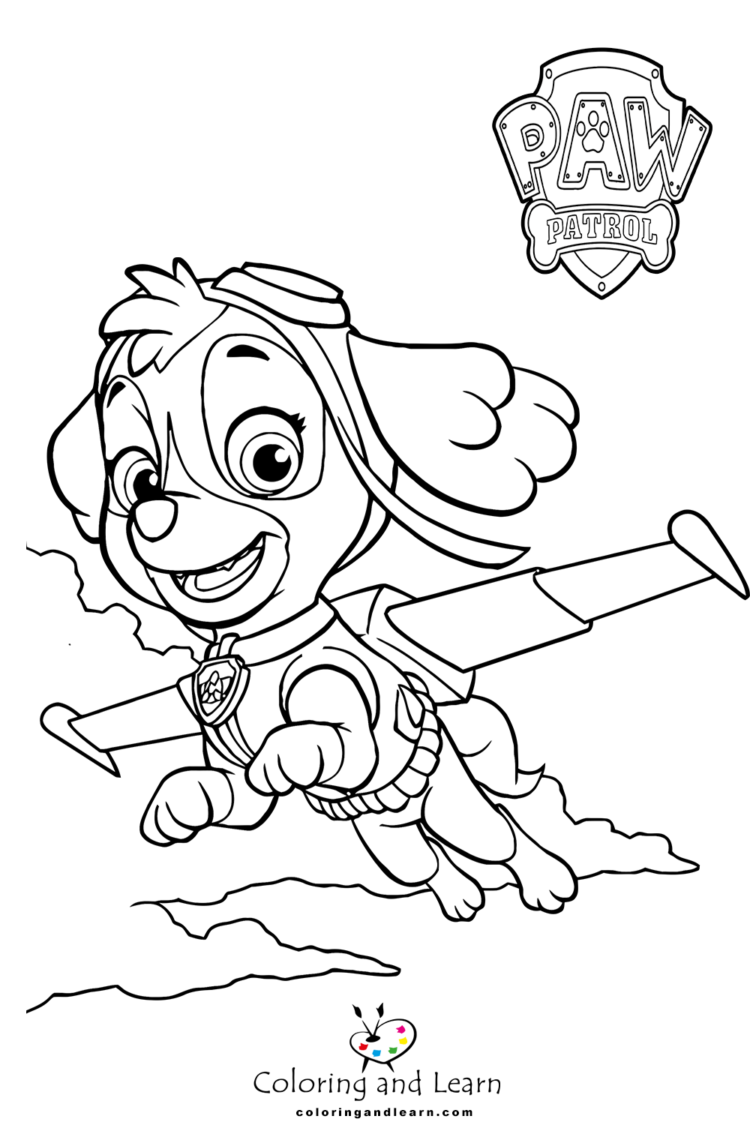 free coloring pages of paw patrol