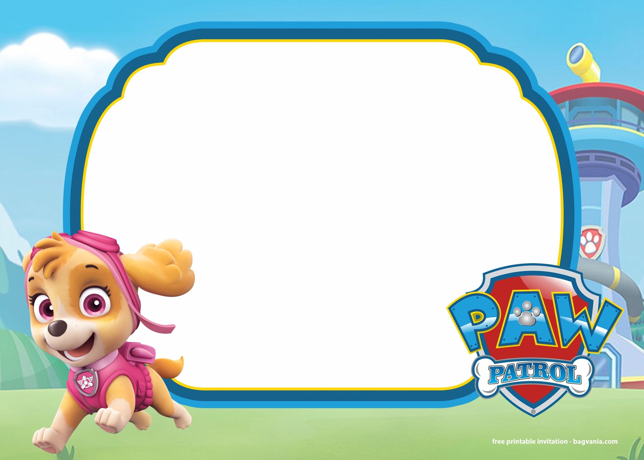 paw patrol invitation templates free download