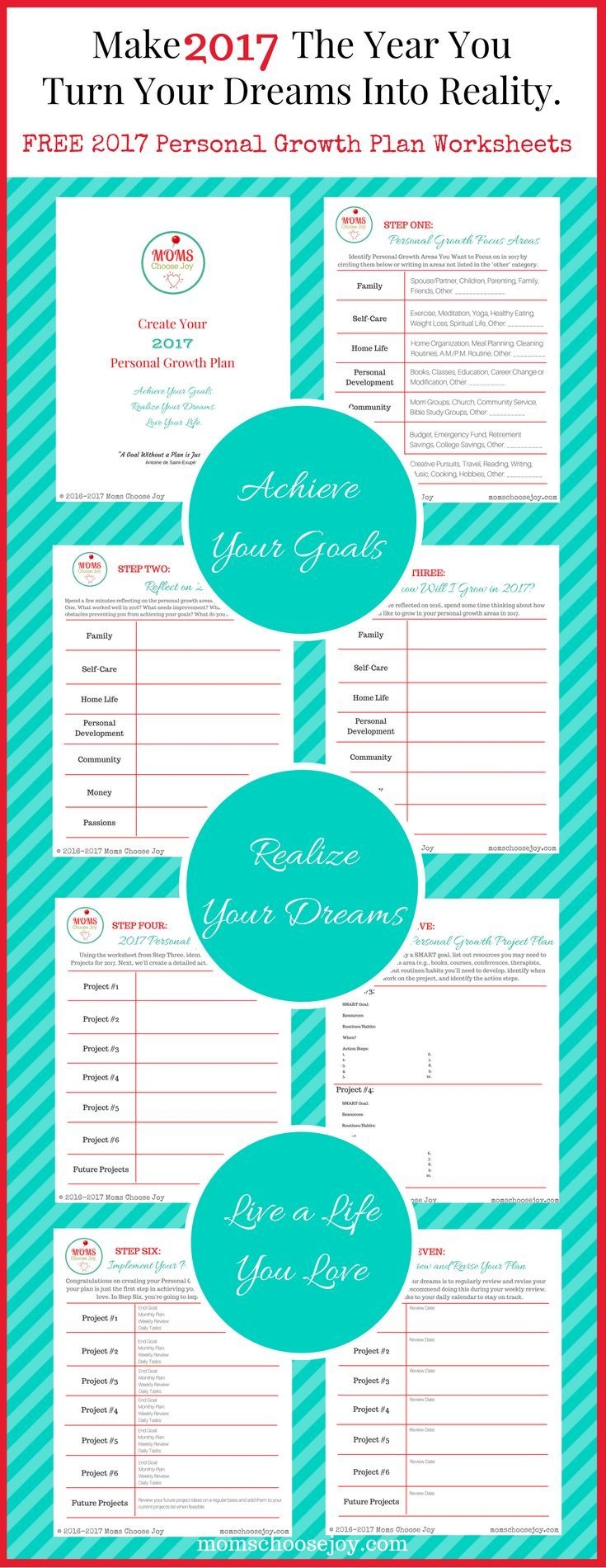 Personal Goal Development Worksheet Printable Calendars AT A GLANCE