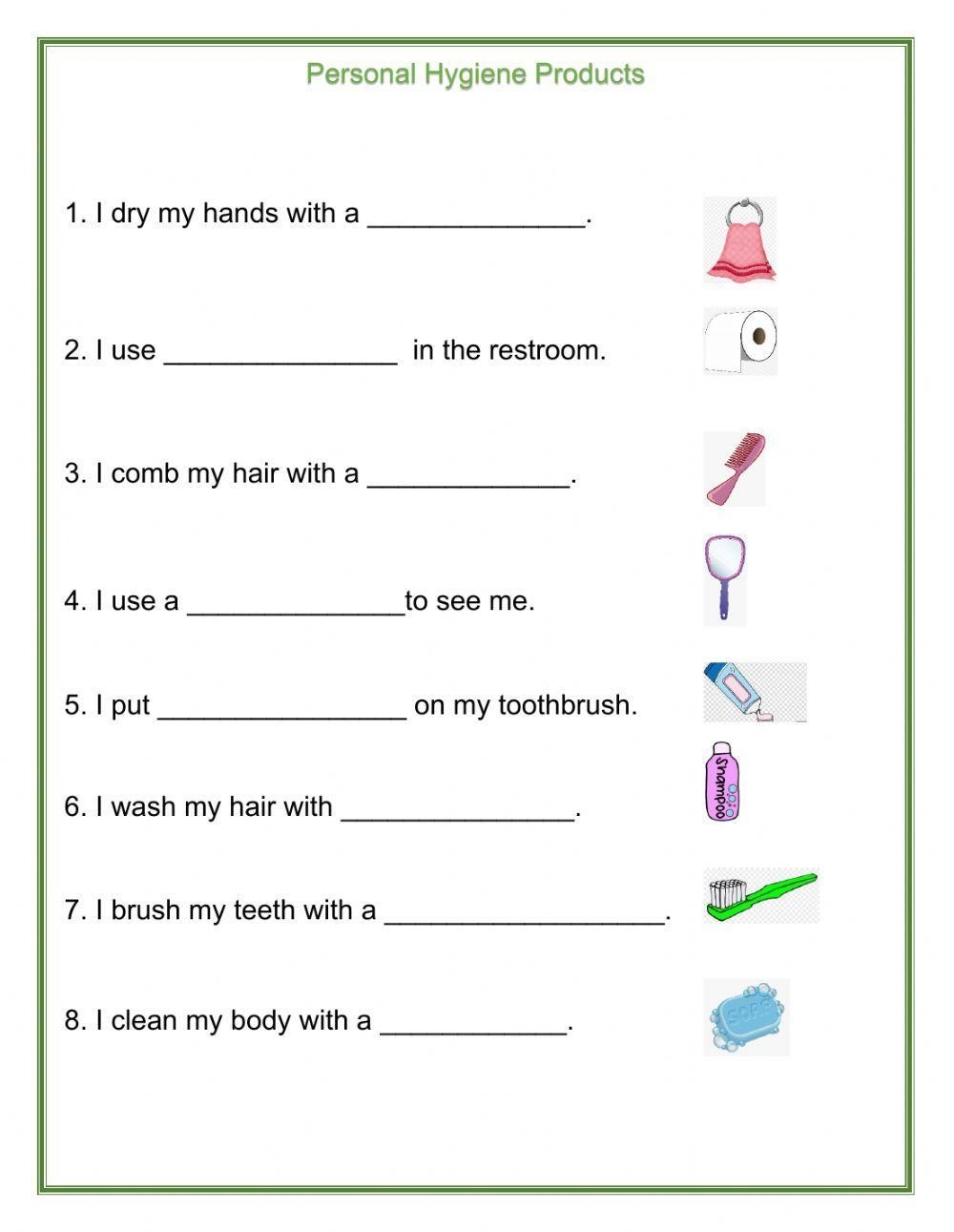 Personal Hygiene Online Worksheet Live Worksheets Worksheets Library
