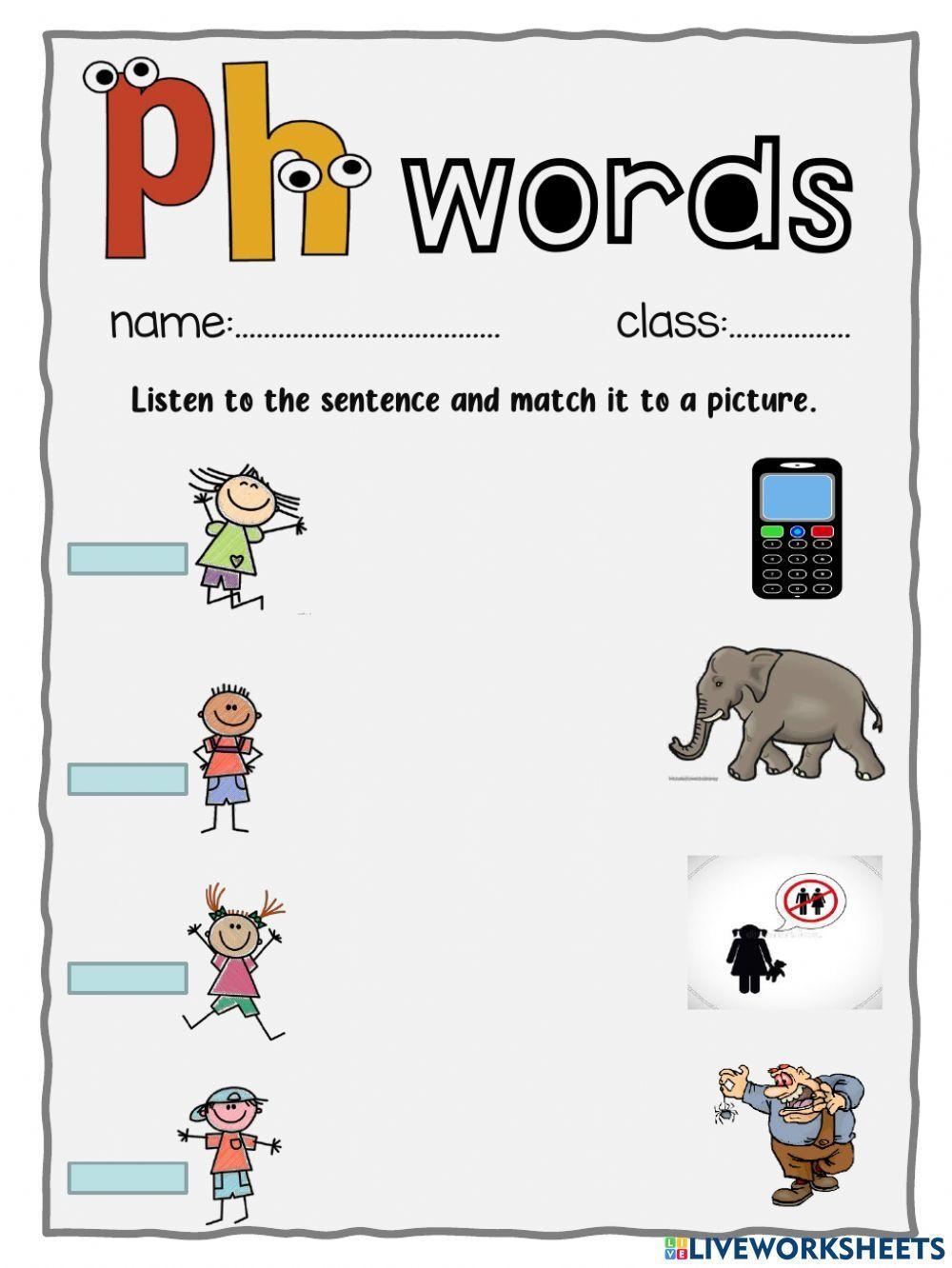 Phonics PH ESL Worksheet By Extrelia Worksheets Library