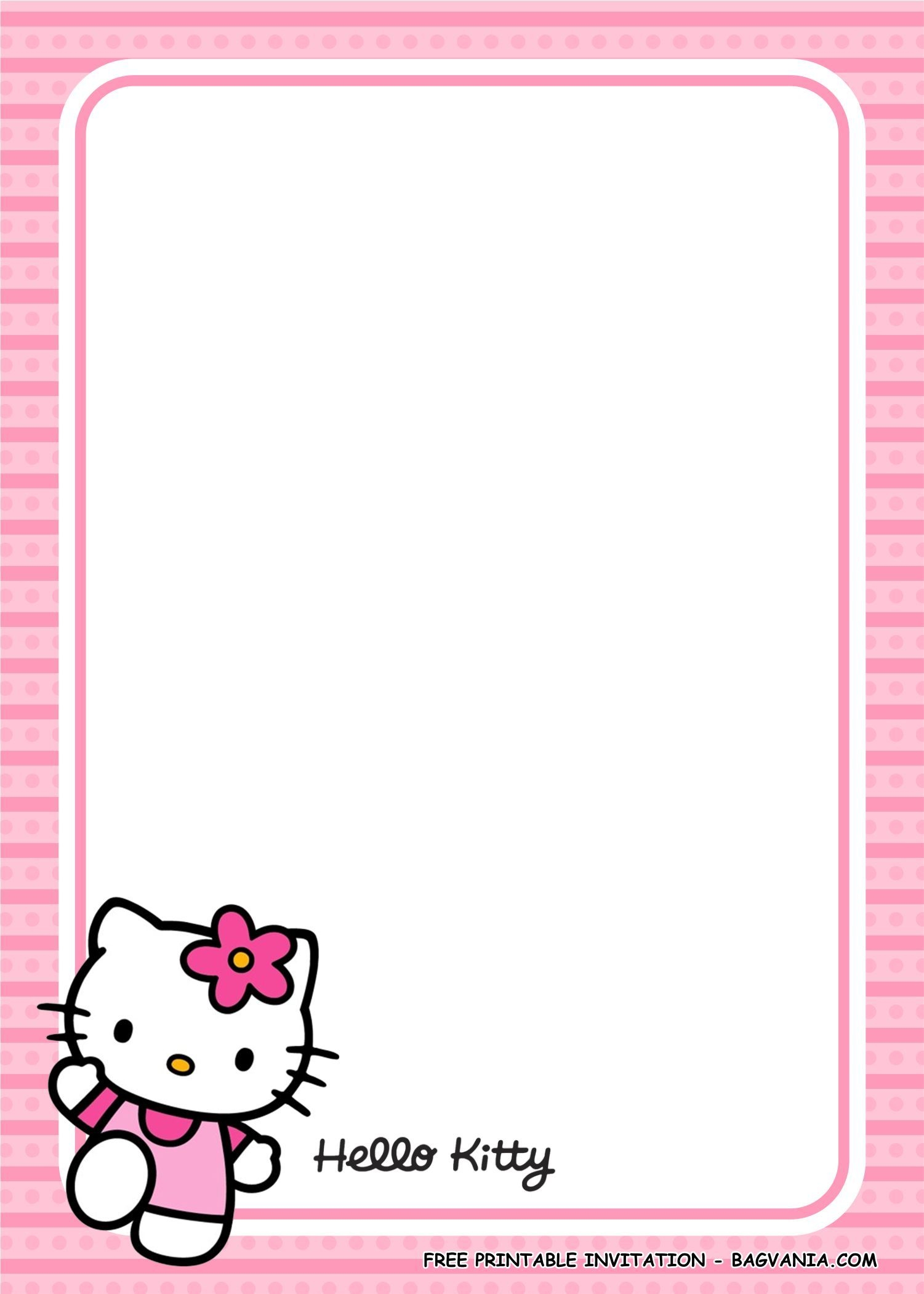 layout hello kitty invitation template blank