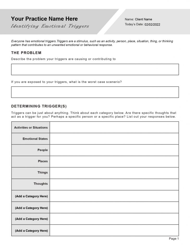 Pin On Mental Health Worksheets Library