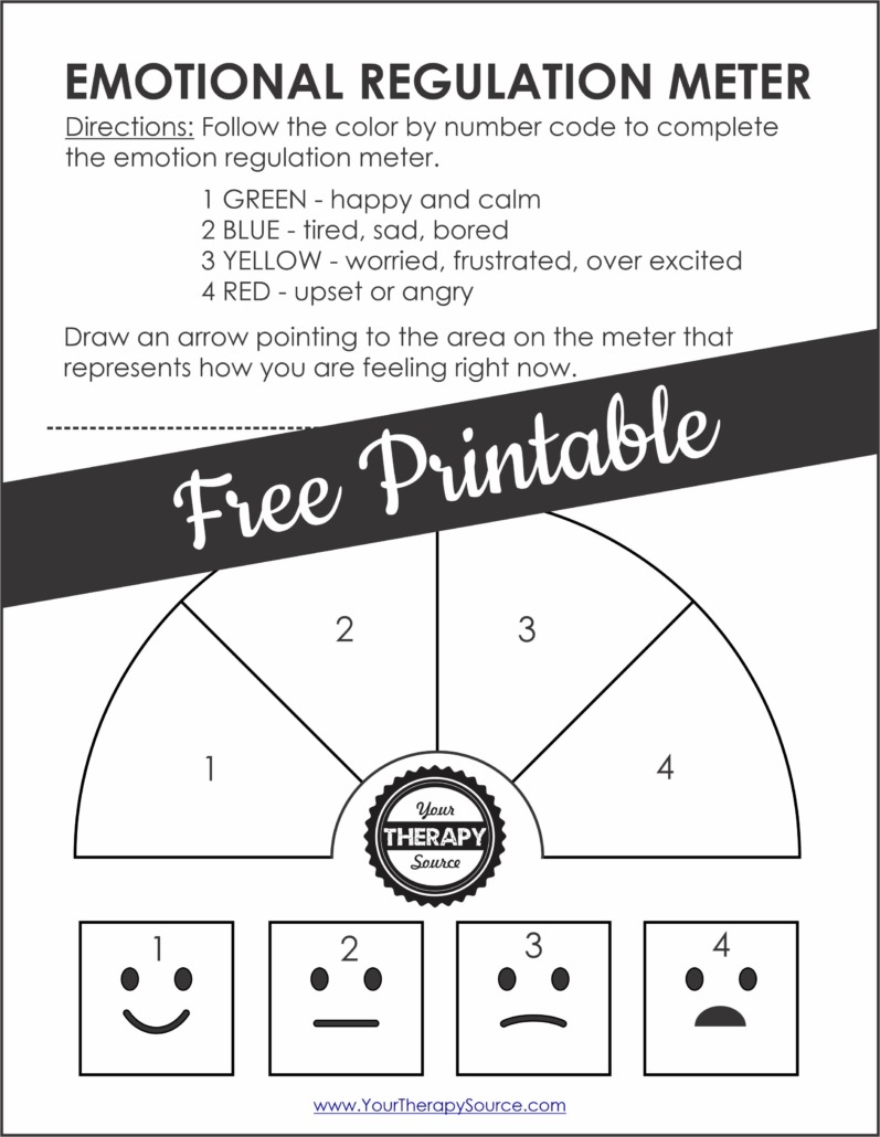 emotional regulation worksheets pdf