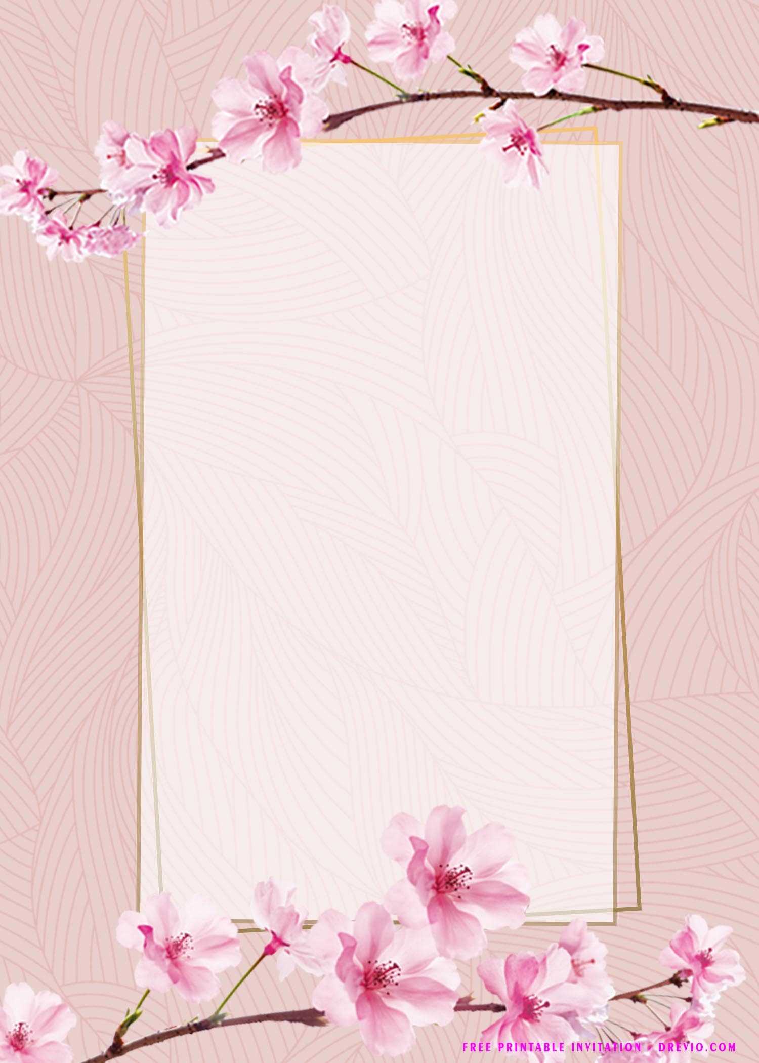pink invitation template