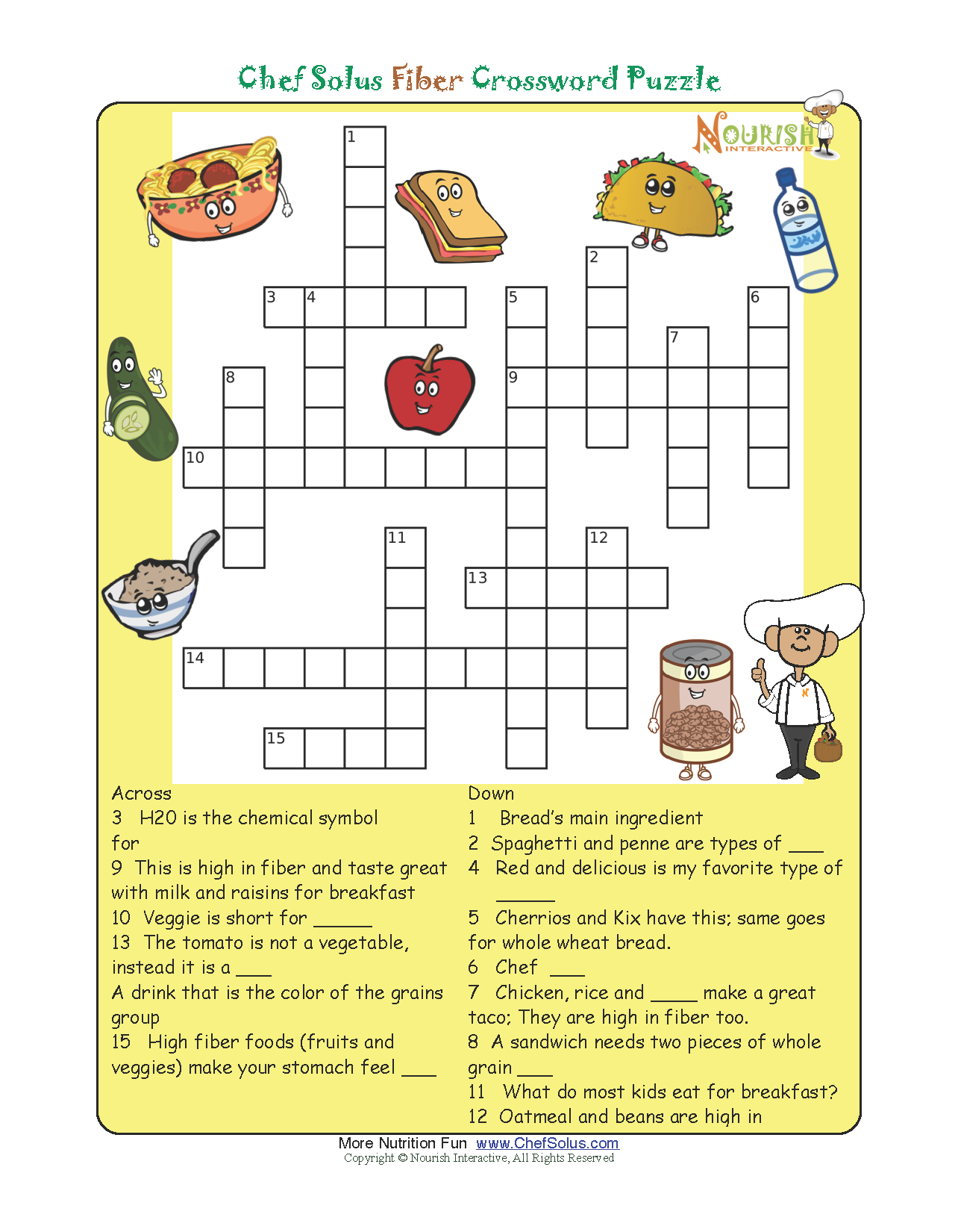 Pinthe Kids Cook Monday On Activities Printable Crossword Printable 
