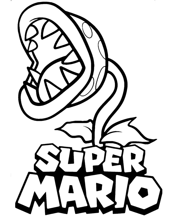 Piranha Plant Coloring Pages Coloring Home