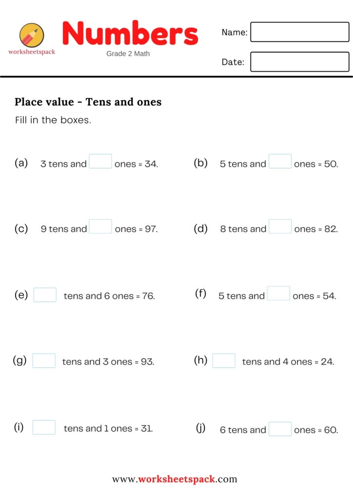 Place Value Worksheets For 2nd Graders Online SplashLearn 