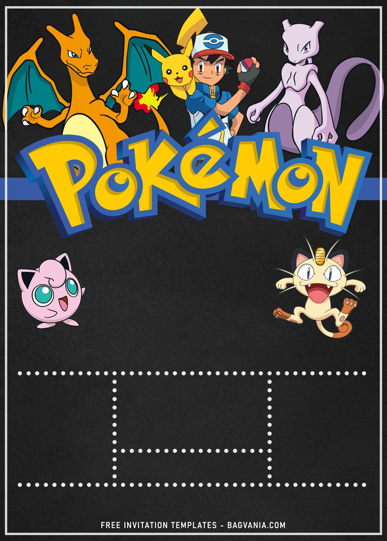 pokemon invitation template free