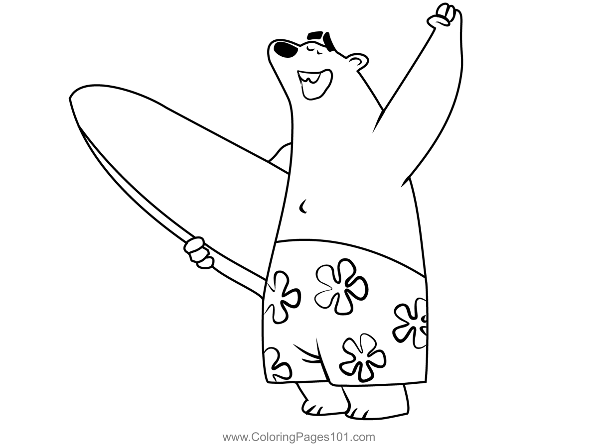 Polar Bear From Bubble Guppies Coloring Page For Kids Free Bubble 
