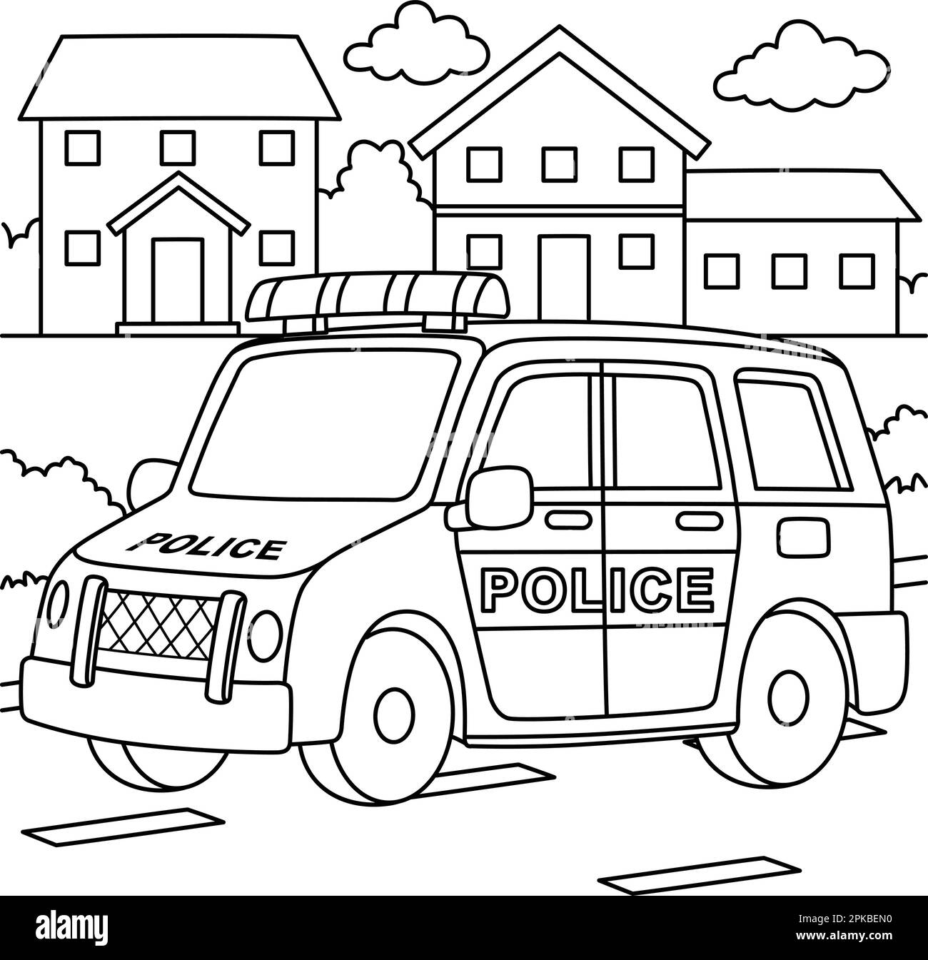 Police Racing Car Coloring Page Coloring Pages