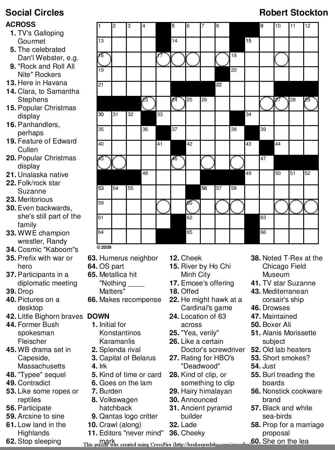 printable pop culture crossword puzzles