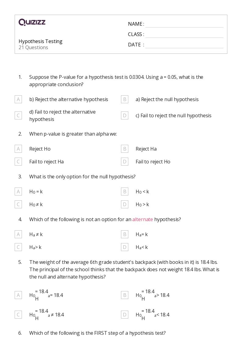 Practice Writing Titles And Hypotheses Worksheet For 4th 7th 