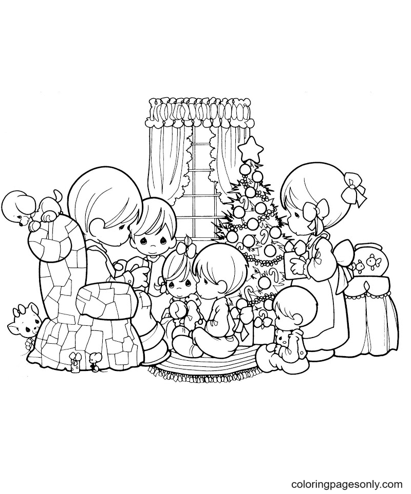 Precious Moments Christmas Free Coloring Page Free Printable Coloring 