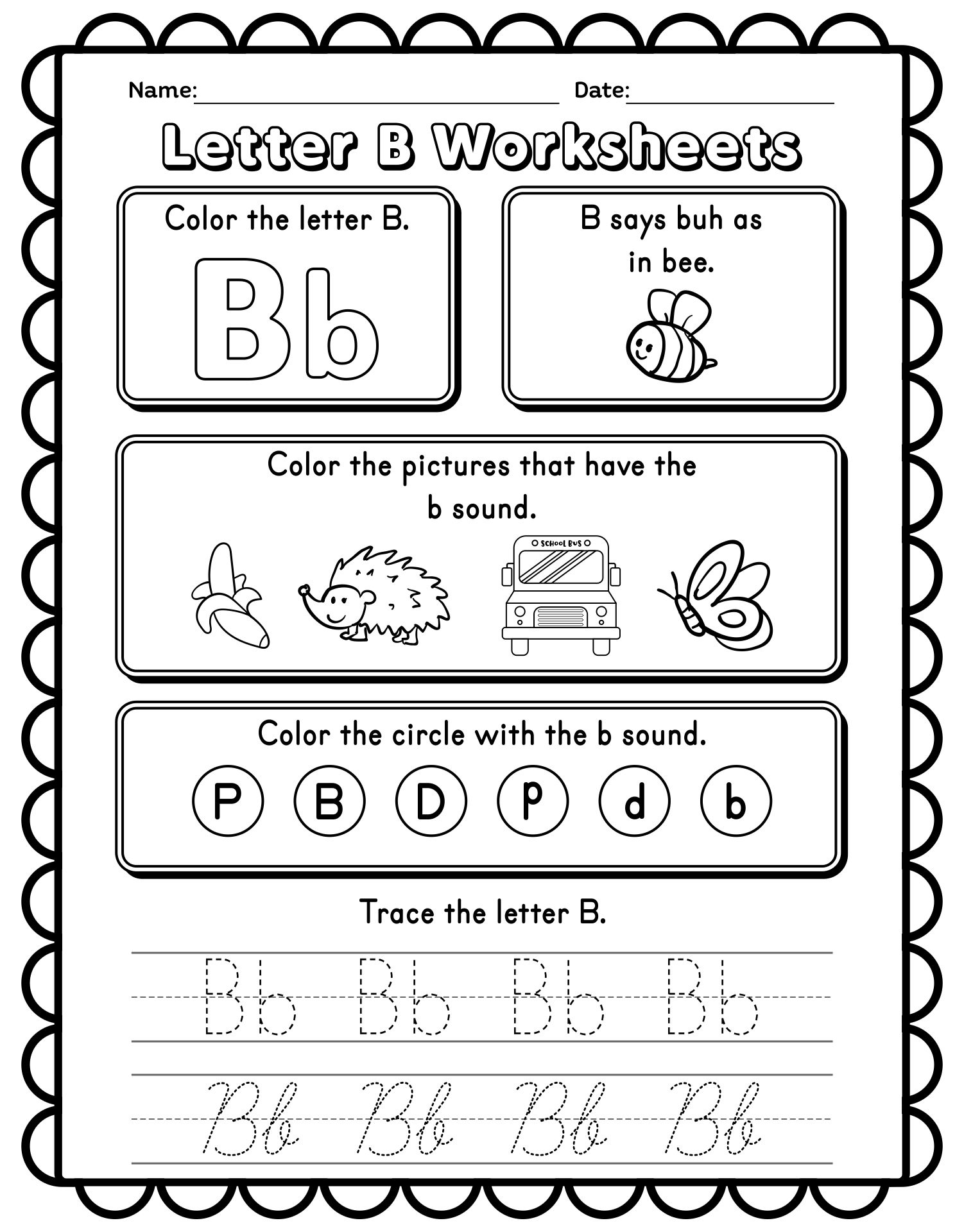 Preschool Letter B Activities And Worksheets Worksheets Library