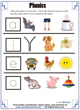 Preschool Phonics Worksheets