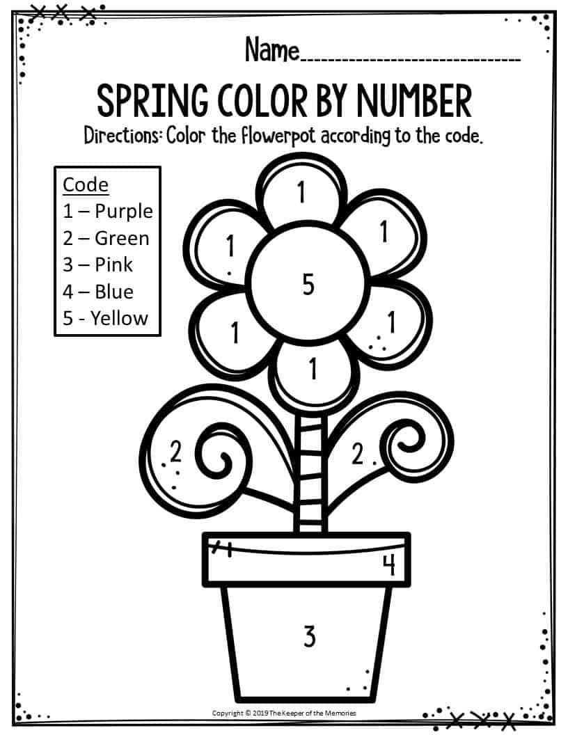spring worksheets for preschool