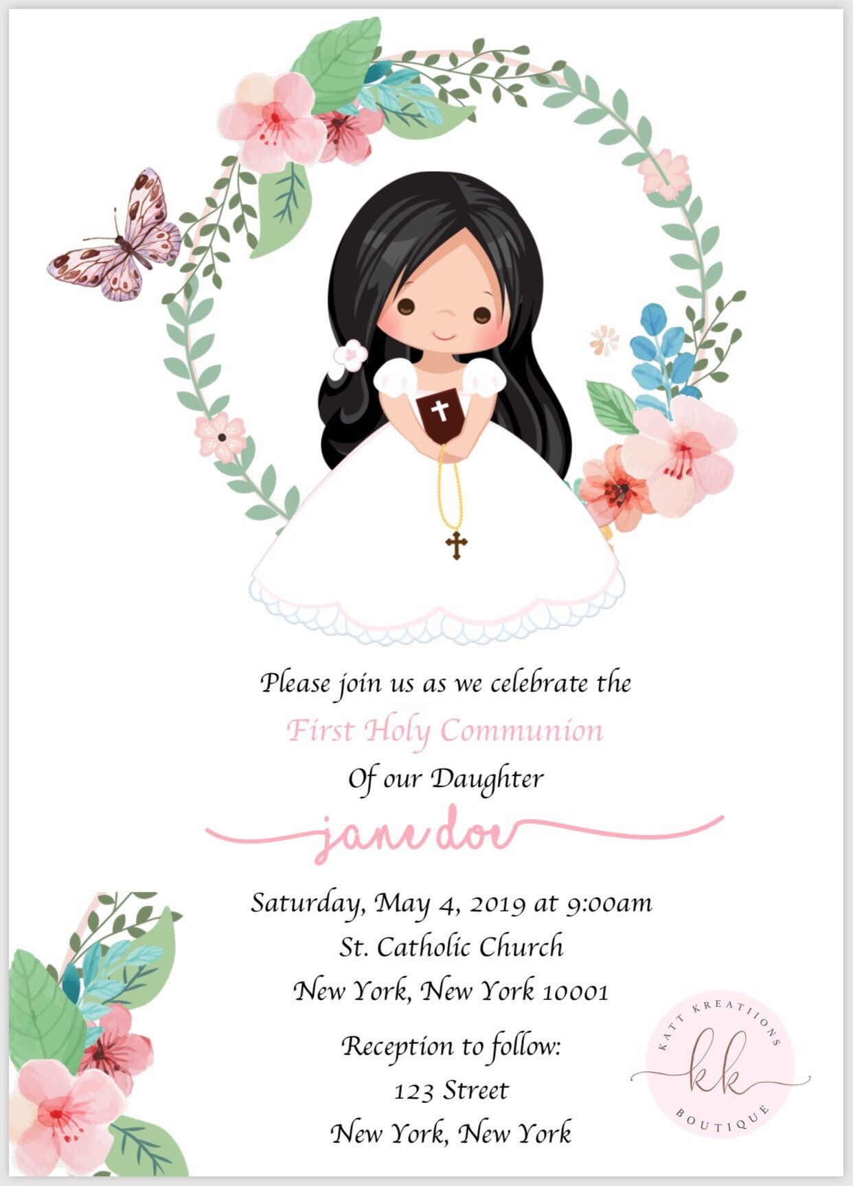 Primera Comunion Invitaciones Templates Template