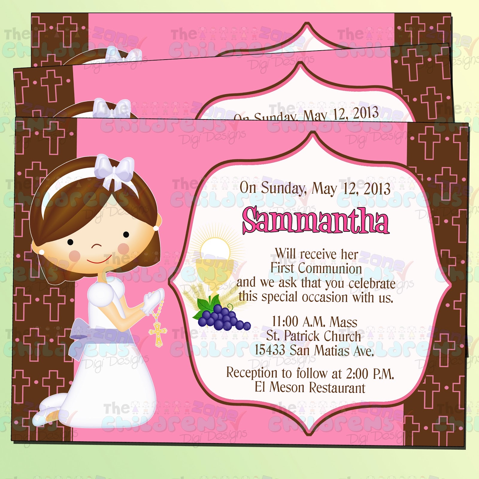 Primera Comunion Invitaciones Templates