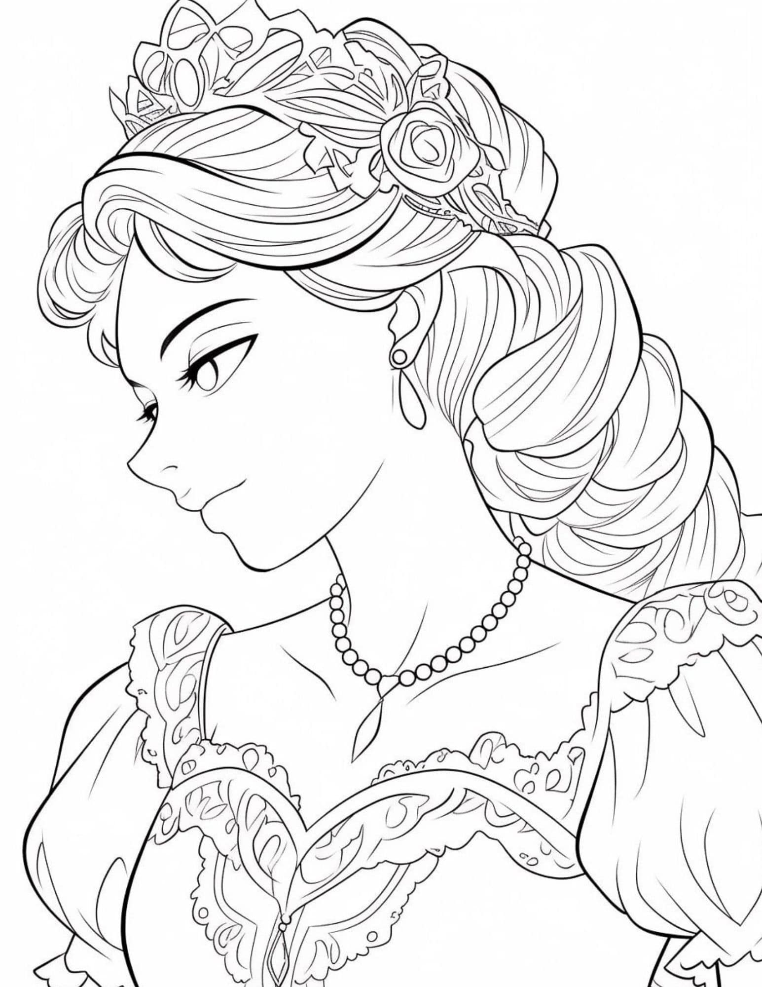 free color pages princess